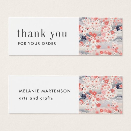 Artist Product Sakura Blossom Bestelling Dank u ka Mini Visitekaartjes (Voorkant /achterkant)