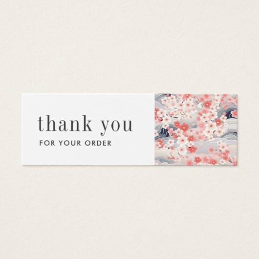 Artist Product Sakura Blossom Bestelling Dank u ka Mini Visitekaartjes (Voorkant)