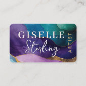 Artist Purple Gold Professional Visitekaartje (Voorkant)