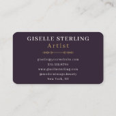 Artist Purple Gold Professional Visitekaartje (Achterkant)