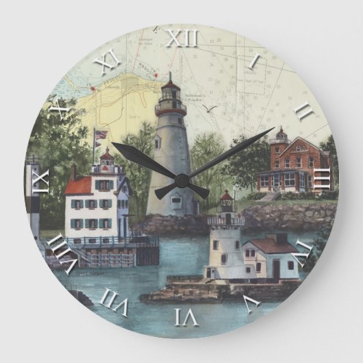 Artist Series Clock - The Guiding Lights of Ohio Grote Klok (Voorkant)