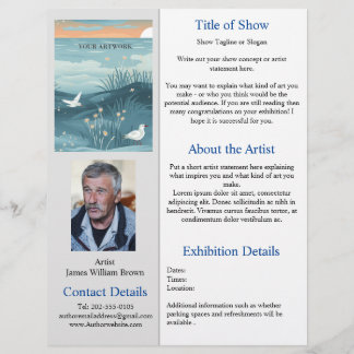 Artist Show Tentoonstelling One Sheet Promotie Fly Flyer