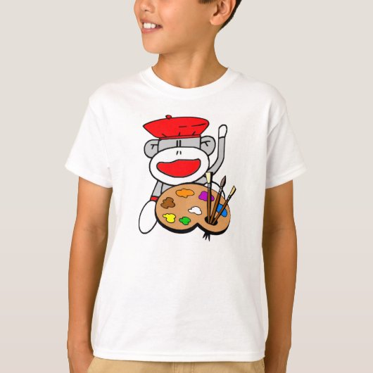 Artist Sock Monkey T-shirt (Voorkant)