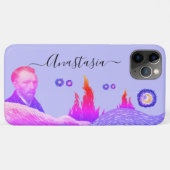 artist Starry Night editable violet Case-Mate iPhone Case (Achterkant (horizontaal))