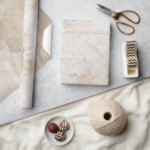 Artist Studio Grunge Antiek Beige Parchment Paper Cadeaupapier