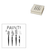 Artist verfborstels Rubber Stamp Rubberstempel (Gestempeld)
