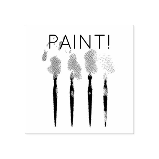 Artist verfborstels Rubber Stamp Rubberstempel (Afrduk)