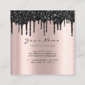 Artist Waxing Brows Black DripMicroblading Vierkante Visitekaartje (Achterkant)