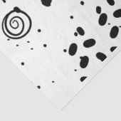 Artist Zwart Wit Grote Abstracte spiraal textuur Tissuepapier (Detail)