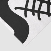 Artist Zwart Wit Grote Abstracte Wave Textuur Tissuepapier (Detail)