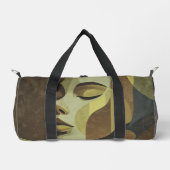 Artistic Abstract Face Design Duffel Bag Plunjezak (Voorkant)