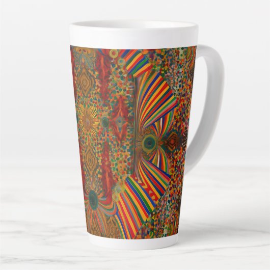 Artistic Abstract Pattern for late mug Latte Mok (Rechterhoek)