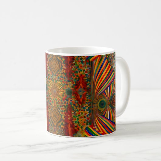 Artistic Abstract Pattern Tie for cup Koffiemok (Voorkant rechts)