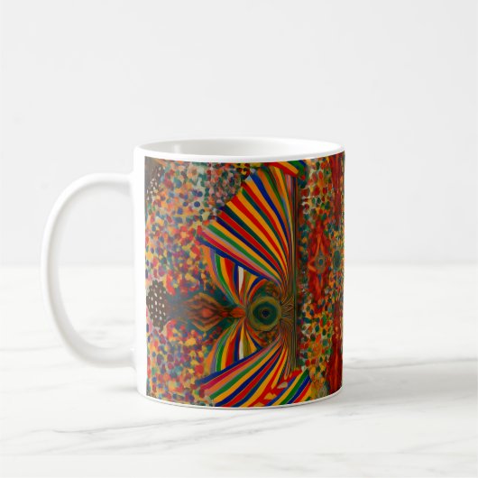 Artistic Abstract Pattern Tie for cup Koffiemok (Links)