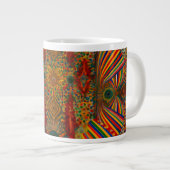 Artistic Abstract Pattern Tie for mug Grote Koffiekop (Voorkant rechts)