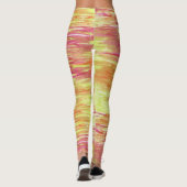 Artistic Abstract Psychedelic Color Burst Opaque Leggings (Achterkant)