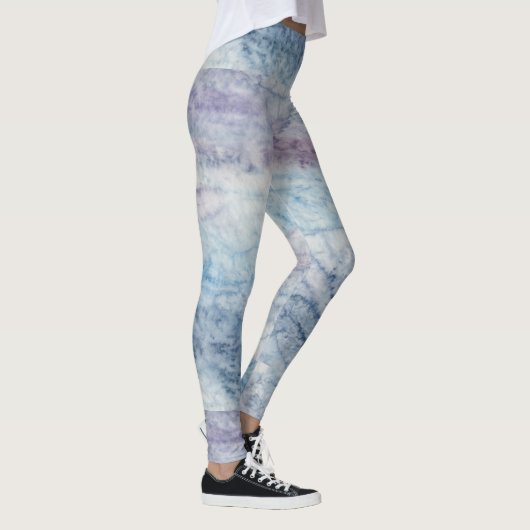 Artistic Abstract Psychedelic Color Burst Opaque Leggings (Rechts)