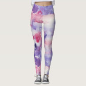 Artistic Abstract Psychedelic Color Burst Opaque Leggings (Voorkant)
