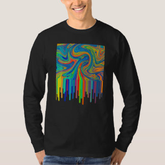 Artistic Acrylic Pouring Art Painting Artists Teac T-shirt