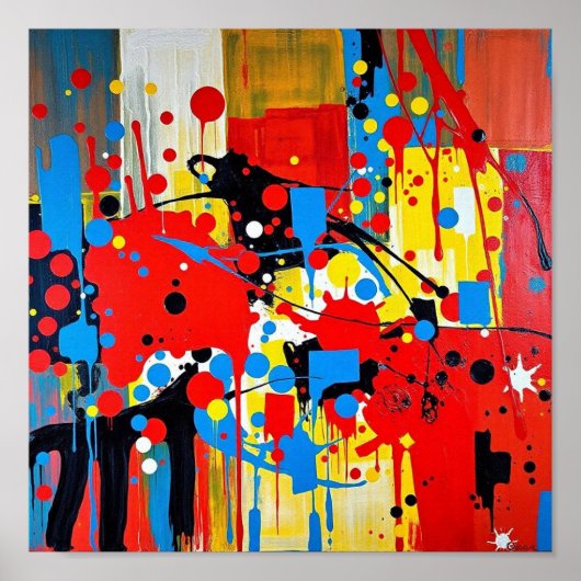 Artistic Aesthetic Abstract Watercolor Poster (Voorkant)