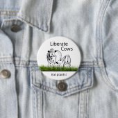 Artistic Animal Rights (voor Koeien) Pin Button (In situ)