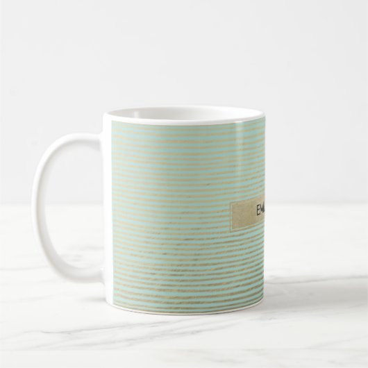 ARTISTIC AQUA SILVER SKETCH STRIPED LINE PATTERN KOFFIEMOK (Links)