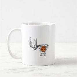 Artistic basketball ceramic mug, ideal sports gift koffiemok