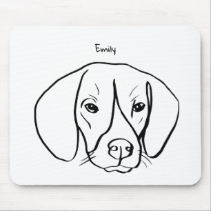 Artistic Beagle: aangepaste tekst Muismat