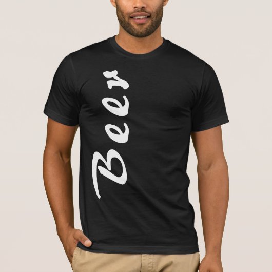 Artistic Beer Letter Print Shirt - Humorous! (Voorkant)