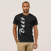 Artistic Beer Letter Print Shirt - Humorous! (Voorkant volledig)