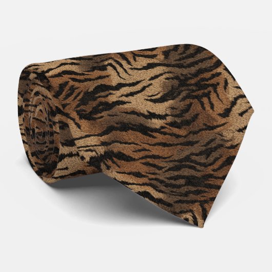 Artistic Best Man Tiger Print Stropdas (Opgerold)