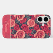 Artistic Birthday Gift Rose Floral Custom Case-Mate iPhone Case (Achterkant (horizontaal))