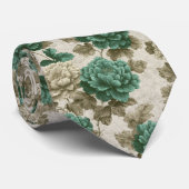 Artistic Birthday Gifts For Husband Peonies Floral Stropdas (Opgerold)