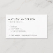 ARTISTIC BLACK MINIMAL SKETCH STRIPE LINE PATROON VISITEKAARTJE (Achterkant)