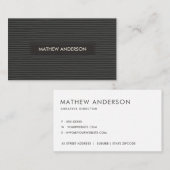 ARTISTIC BLACK MINIMAL SKETCH STRIPE LINE PATROON VISITEKAARTJE (Voorkant / Achterkant)