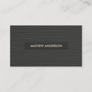 ARTISTIC BLACK MINIMAL SKETCH STRIPE LINE PATROON VISITEKAARTJE