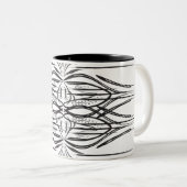 Artistic black white Coffee Mugs Tweekleurige Koffiemok (Voorkant rechts)