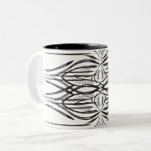 Artistic black white Coffee Mugs Tweekleurige Koffiemok (Voorkant links)