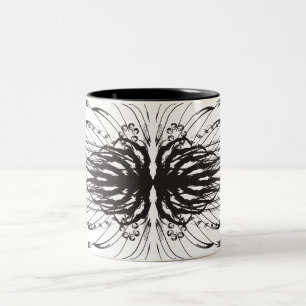 Artistic black white Coffee Mugs Tweekleurige Koffiemok
