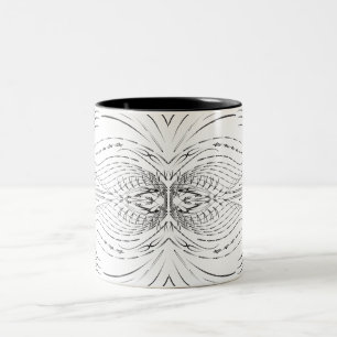 Artistic black white Coffee Mugs Tweekleurige Koffiemok