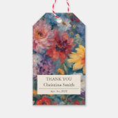 Artistic Bloom Bloemen Pensioen Dank u Cadeaulabel (Voorkant)