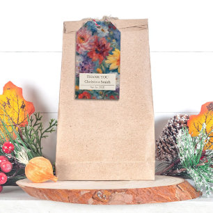 Artistic Bloom Bloemen Pensioen Dank u Cadeaulabel