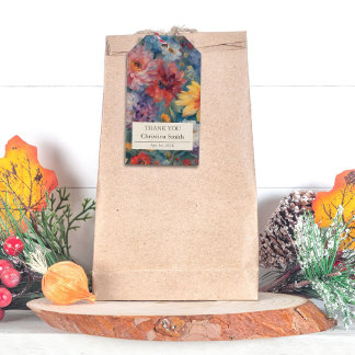 Artistic Bloom Bloemen Pensioen Dank u Cadeaulabel