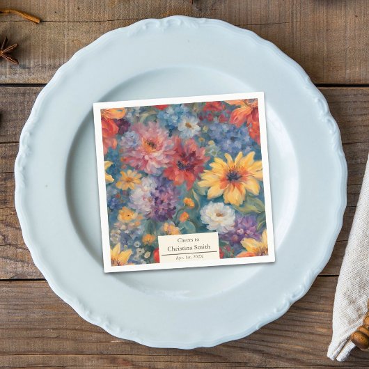 Artistic Blooms  Bloemen Pensioen Partij Servet