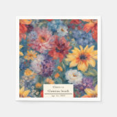 Artistic Blooms  Bloemen Pensioen Partij Servet (Voorkant)