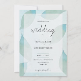 Artistic Blue Herfst Waterverf Kunst Kaart