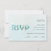 Artistic Blue Herfst Waterverf Kunst RSVP Kaartje (Voorkant)