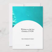 Artistic Blue Holiday Christmas Tree Feestdagenkaart (Achterkant)