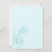 Artistic Blue Iris Bloemen Waterverf Kaart (Achterkant)