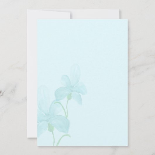 Artistic Blue Iris Bloemen Waterverf Kaart (Achterkant)
